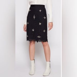 Ortally Bejewled Pencil Skirt